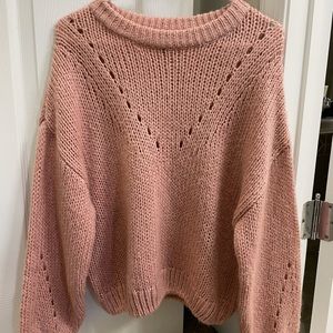 H&M knitted sweater, blush pink / rose, size US M, never used